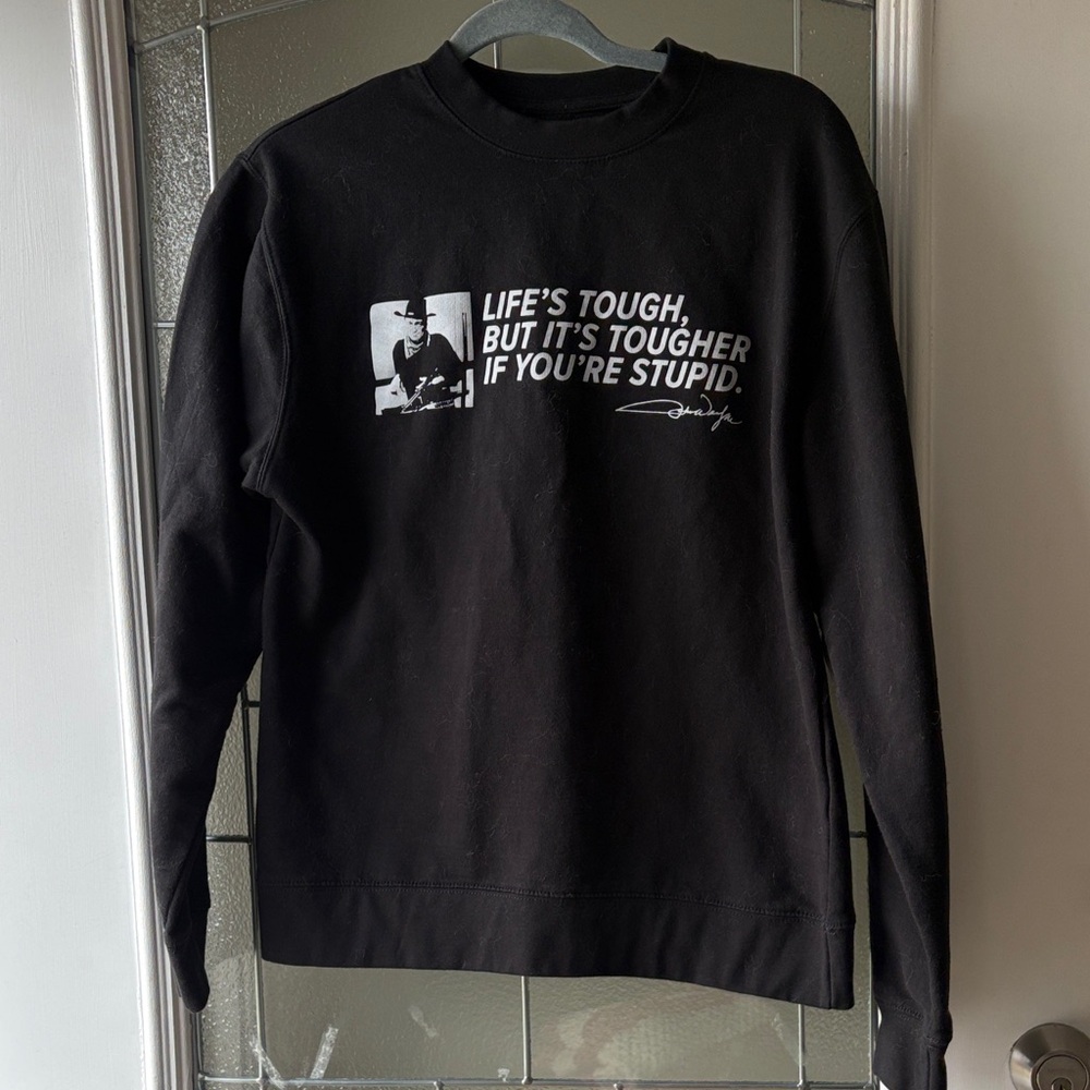John Wayne Black Graphic Men's Sweatshirt